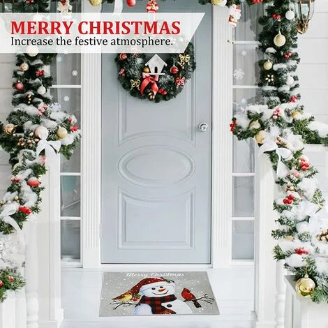 GGNRALNY Paillasson Interieur, Tapis Entree 43x75 Cm, Antidérapant Lavable Absorbant Facile à Nettoyer Tapis De Sol, Pour Chambre, Cuisine, Entrée, Couloir (Bonhomme De Neige) 2 GGNRALNY Paillasson Interieur, Tapis Entree 43x75 Cm, Antidérapant Lavable Absorbant Facile à Nettoyer Tapis De Sol, Pour Chambre, Cuisine, Entrée, Couloir (Bonhomme De Neige) – Image 2