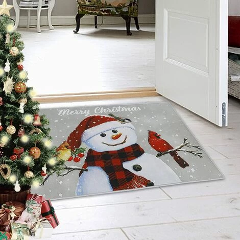 GGNRALNY Paillasson Interieur, Tapis Entree 43x75 Cm, Antidérapant Lavable Absorbant Facile à Nettoyer Tapis De Sol, Pour Chambre, Cuisine, Entrée, Couloir (Bonhomme De Neige) 3 GGNRALNY Paillasson Interieur, Tapis Entree 43x75 Cm, Antidérapant Lavable Absorbant Facile à Nettoyer Tapis De Sol, Pour Chambre, Cuisine, Entrée, Couloir (Bonhomme De Neige) – Image 3