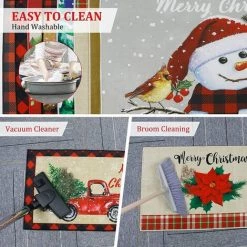 GGNRALNY Paillasson Interieur, Tapis Entree 43x75 Cm, Antidérapant Lavable Absorbant Facile à Nettoyer Tapis De Sol, Pour Chambre, Cuisine, Entrée, Couloir (Bonhomme De Neige) 9 GGNRALNY Paillasson Interieur, Tapis Entree 43x75 Cm, Antidérapant Lavable Absorbant Facile à Nettoyer Tapis De Sol, Pour Chambre, Cuisine, Entrée, Couloir (Bonhomme De Neige) -Tapis et paillasson Soldes 67353808 5