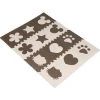 WYCTIN Hofuton Tapis De Jeu Puzzle 12 Pièces Pour Enfants Mousse EVA 30*30*1cm Marron Beige
