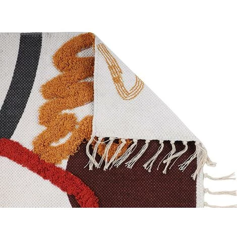 OZAIA Tapis Descente De Lit à Reliefs En Coton Imprimé - 60 X 110 Cm - Multicolore - PALMAS - Multicolore 3 OZAIA Tapis Descente De Lit à Reliefs En Coton Imprimé - 60 X 110 Cm - Multicolore - PALMAS - Multicolore – Image 3