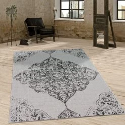 Paco Home Tapis Intérieur Extérieur Vintage Design Décorations Paisley Motif Élégant Gris 60x100 Cm