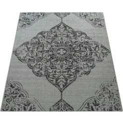 Paco Home Tapis Intérieur Extérieur Vintage Design Décorations Paisley Motif Élégant Gris 60x100 Cm -Tapis et paillasson Soldes 67463700 5