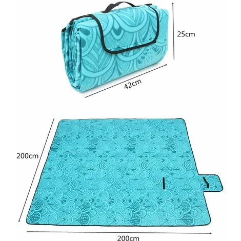 Cisea 200x200cm Couverture Tapis De Pique Niquee Imperméable Pour Activité De Plein Air C LAVENTE 5 Cisea 200x200cm Couverture Tapis De Pique Niquee Imperméable Pour Activité De Plein Air C LAVENTE – Image 5