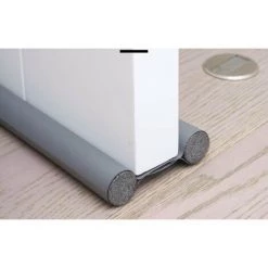 BF Bas De Porte Coupe-vent De Porte à Double Isolation Coupe-vent à Double Isolation Coupe-vent à Double Isolation, Coupe-vent Anti-bruit Et Coupe-vent Bande D'étanchéité De Porte Intérieure étanche Universelle 96 * 10 * 3 Cm (Gris)