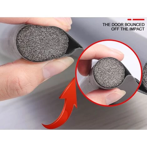 BF Bas De Porte Coupe-vent De Porte à Double Isolation Coupe-vent à Double Isolation Coupe-vent à Double Isolation, Coupe-vent Anti-bruit Et Coupe-vent Bande D'étanchéité De Porte Intérieure étanche Universelle 96 * 10 * 3 Cm (Gris) 2 BF Bas De Porte Coupe-vent De Porte à Double Isolation Coupe-vent à Double Isolation Coupe-vent à Double Isolation, Coupe-vent Anti-bruit Et Coupe-vent Bande D'étanchéité De Porte Intérieure étanche Universelle 96 * 10 * 3 Cm (Gris) – Image 2