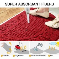 FLYME TPR Lune Tapis Entree Interieur, Durable Tapis Antiderapant, Paillasson Interieur, Tapis Absorbants, Entree Mat, Paillassons Pour Entrée Lavable En Machine 40 * 63CM Rouge 8 FLYME TPR Lune Tapis Entree Interieur, Durable Tapis Antiderapant, Paillasson Interieur, Tapis Absorbants, Entree Mat, Paillassons Pour Entrée Lavable En Machine 40 * 63CM Rouge -Tapis et paillasson Soldes 67812185 4