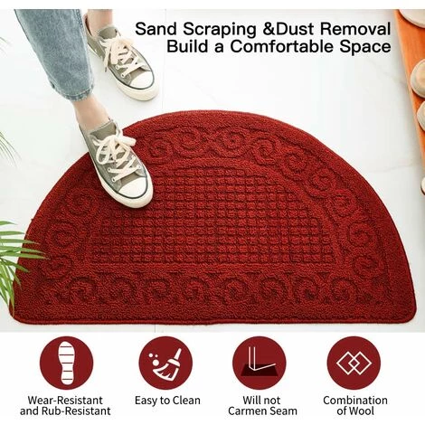 FLYME TPR Lune Tapis Entree Interieur, Durable Tapis Antiderapant, Paillasson Interieur, Tapis Absorbants, Entree Mat, Paillassons Pour Entrée Lavable En Machine 40 * 63CM Rouge 5 FLYME TPR Lune Tapis Entree Interieur, Durable Tapis Antiderapant, Paillasson Interieur, Tapis Absorbants, Entree Mat, Paillassons Pour Entrée Lavable En Machine 40 * 63CM Rouge – Image 5