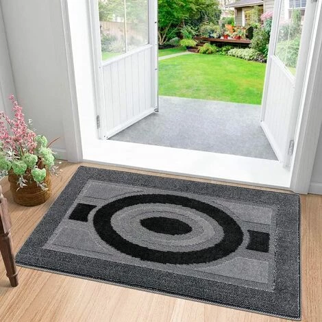 EMMEVI Paillasson Absorbant Doux Et Antidérapant Rectangulaire Gris - 40x70 Cm 5 EMMEVI Paillasson Absorbant Doux Et Antidérapant Rectangulaire Gris - 40x70 Cm – Image 5