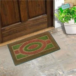 EMMEVI Paillasson Absorbant Doux Et Antidérapant Rectangulaire Vert - 40x70 Cm -Tapis et paillasson Soldes 67837411 4