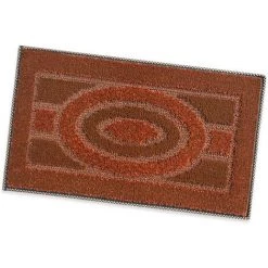 EMMEVI Paillasson Absorbant Doux Et Antidérapant Rectangulaire Orange - 40x70 Cm