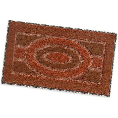 EMMEVI Paillasson Absorbant Doux Et Antidérapant Rectangulaire Orange - 40x70 Cm 1 EMMEVI Paillasson Absorbant Doux Et Antidérapant Rectangulaire Orange - 40x70 Cm