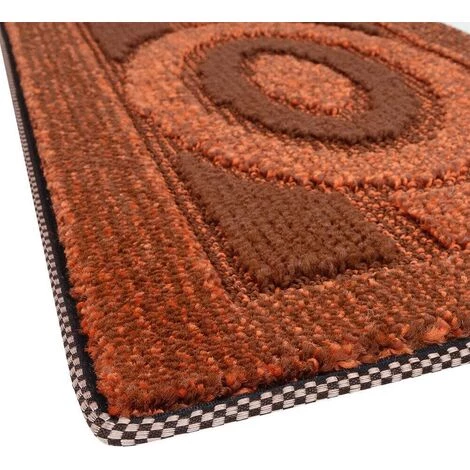 EMMEVI Paillasson Absorbant Doux Et Antidérapant Rectangulaire Orange - 40x70 Cm 2 EMMEVI Paillasson Absorbant Doux Et Antidérapant Rectangulaire Orange - 40x70 Cm – Image 2