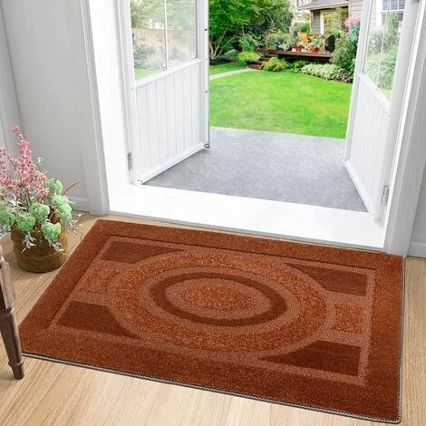 EMMEVI Paillasson Absorbant Doux Et Antidérapant Rectangulaire Orange - 40x70 Cm 5 EMMEVI Paillasson Absorbant Doux Et Antidérapant Rectangulaire Orange - 40x70 Cm – Image 5