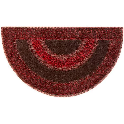 EMMEVI Paillasson Entrée Absorbant Velouté Et Antidérapant Demilune - Rouge 1 EMMEVI Paillasson Entrée Absorbant Velouté Et Antidérapant Demilune - Rouge