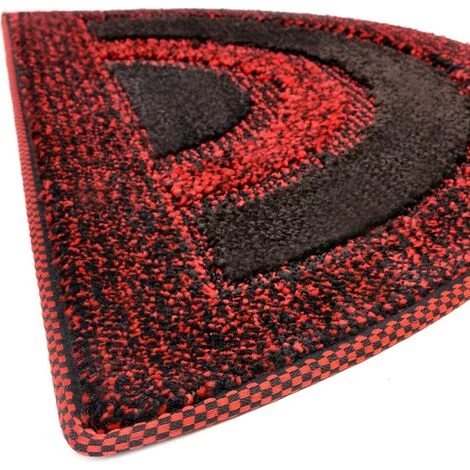 EMMEVI Paillasson Entrée Absorbant Velouté Et Antidérapant Demilune - Rouge 3 EMMEVI Paillasson Entrée Absorbant Velouté Et Antidérapant Demilune - Rouge – Image 3