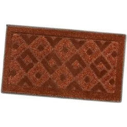 EMMEVI Paillasson Absorbant Velouté Et Antidérapant Rectangulaire Orange - 50x80 Cm