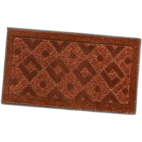 EMMEVI Paillasson Absorbant Velouté Et Antidérapant Rectangulaire Orange - 50x80 Cm 1 EMMEVI Paillasson Absorbant Velouté Et Antidérapant Rectangulaire Orange - 50x80 Cm