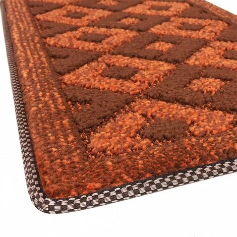 EMMEVI Paillasson Absorbant Velouté Et Antidérapant Rectangulaire Orange - 50x80 Cm 3 EMMEVI Paillasson Absorbant Velouté Et Antidérapant Rectangulaire Orange - 50x80 Cm – Image 3