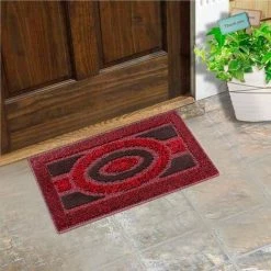 EMMEVI Paillasson Absorbant Doux Et Antidérapant Rectangulaire Rouge - 40x70 Cm 8 EMMEVI Paillasson Absorbant Doux Et Antidérapant Rectangulaire Rouge - 40x70 Cm -Tapis et paillasson Soldes 67837432 4