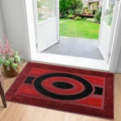 EMMEVI Paillasson Absorbant Doux Et Antidérapant Rectangulaire Rouge - 40x70 Cm 9 EMMEVI Paillasson Absorbant Doux Et Antidérapant Rectangulaire Rouge - 40x70 Cm -Tapis et paillasson Soldes 67837432 5