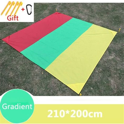 OYLDA Tapis Extérieur De Plage De Couverture De Pique-nique Portatif 210*200CM Preuve De Sable Imperméable 2 OYLDA Tapis Extérieur De Plage De Couverture De Pique-nique Portatif 210*200CM Preuve De Sable Imperméable – Image 2