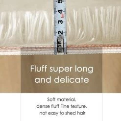 FVBJD 4x4 Tapis Rond Blanc Doux Pour Chambre à Coucher Tapis Moderne Cercle Moelleux Pour Enfants Filles Chambre De Bébé Intérieur En Peluche Circulaire Pépinière Tapis Mignon Cosy Tapis Pour Salon -Tapis et paillasson Soldes 68201251 5