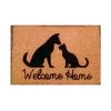 BTB BENOIT TAPIS BROSSE Tapis Coco Welcome Home Chien Et Chat 40x60 Cm