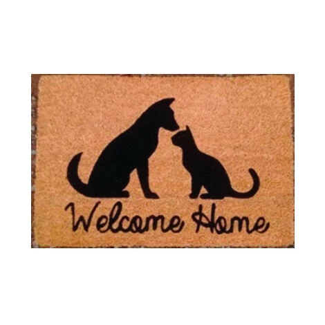 BTB BENOIT TAPIS BROSSE Tapis Coco Welcome Home Chien Et Chat 40x60 Cm 1 BTB BENOIT TAPIS BROSSE Tapis Coco Welcome Home Chien Et Chat 40x60 Cm