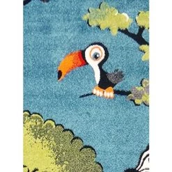 UNAMOURDETAPIS Tapis Enfant 60x110 Cm Rectangulaire KIDS SAFARI Bleu Chambre Adapté Au Chauffage Par Le Sol - Bleu 7 UNAMOURDETAPIS Tapis Enfant 60x110 Cm Rectangulaire KIDS SAFARI Bleu Chambre Adapté Au Chauffage Par Le Sol - Bleu -Tapis et paillasson Soldes 7364567 4