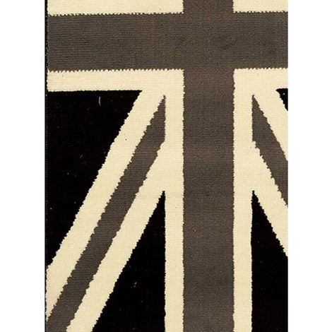 DEZENCO Tapis Enfant 80x150 Cm Rectangulaire BC UNION JACK BLACK AND WITHE Gris Chambre Adapté Au Chauffage Par Le Sol - Gris 4 DEZENCO Tapis Enfant 80x150 Cm Rectangulaire BC UNION JACK BLACK AND WITHE Gris Chambre Adapté Au Chauffage Par Le Sol - Gris – Image 4