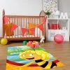 UNAMOURDETAPIS Tapis Enfant 95x133 Cm Rectangulaire MAYA CLOSE UP Multicolore Chambre Adapté Au Chauffage Par Le Sol - Multicolore
