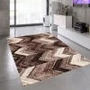 UNAMOURDETAPIS Tapis Salon 135x190 Cm Rectangulaire COLORS Marron Salon Adapté Au Chauffage Par Le Sol - Marron
