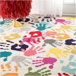 UNAMOURDETAPIS 160x230 - Tapis Enfant 160x230 Cm Multicolore - Tapis Chambre Bebe Fille Garcon Adapté Au Chauffage Par Le Sol - Multicolore