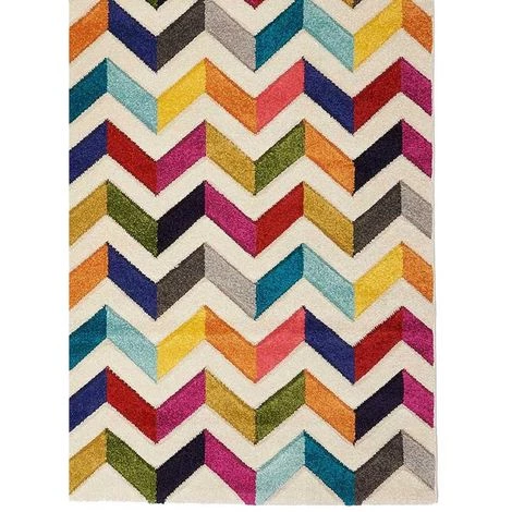 UNAMOURDETAPIS Tapis Salon 80x150 Cm Rectangulaire CHEVRON BOUTIK Multicolore Chambre Adapté Au Chauffage Par Le Sol - Multicolore 4 UNAMOURDETAPIS Tapis Salon 80x150 Cm Rectangulaire CHEVRON BOUTIK Multicolore Chambre Adapté Au Chauffage Par Le Sol - Multicolore – Image 4