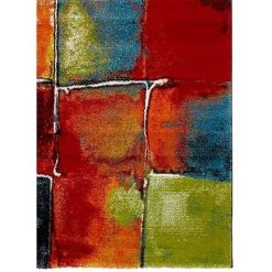 UNAMOURDETAPIS Tapis Salon 60x110 Cm Rectangulaire BELO 2 Multicolore Entrée Adapté Au Chauffage Par Le Sol - Multicolore -Tapis et paillasson Soldes 7369743 4