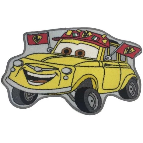Tapis Enfant 50x80 Cm Forme Originale ARRONDIT CARS LUIGI Jaune Chambre Adapté Au Chauffage Par Le Sol - Jaune 2 Tapis Enfant 50x80 Cm Forme Originale ARRONDIT CARS LUIGI Jaune Chambre Adapté Au Chauffage Par Le Sol - Jaune – Image 2