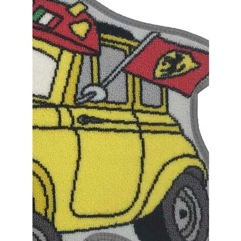 Tapis Enfant 50x80 Cm Forme Originale ARRONDIT CARS LUIGI Jaune Chambre Adapté Au Chauffage Par Le Sol - Jaune 4 Tapis Enfant 50x80 Cm Forme Originale ARRONDIT CARS LUIGI Jaune Chambre Adapté Au Chauffage Par Le Sol - Jaune – Image 4
