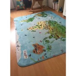 UNAMOURDETAPIS Tapis Enfant 70x95 Cm Rectangulaire ULTRA DOUX MAPPEMONDE Bleu Chambre Adapté Au Chauffage Par Le Sol - Bleu 7 UNAMOURDETAPIS Tapis Enfant 70x95 Cm Rectangulaire ULTRA DOUX MAPPEMONDE Bleu Chambre Adapté Au Chauffage Par Le Sol - Bleu -Tapis et paillasson Soldes 7370164 4