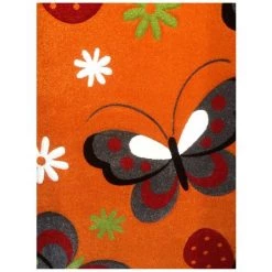 UNAMOURDETAPIS Tapis Enfant 80x150 Cm Rectangulaire KIDS PAPILLONS Orange Chambre Adapté Au Chauffage Par Le Sol - Orange 6 UNAMOURDETAPIS Tapis Enfant 80x150 Cm Rectangulaire KIDS PAPILLONS Orange Chambre Adapté Au Chauffage Par Le Sol - Orange -Tapis et paillasson Soldes 7371670 3