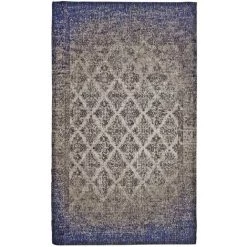 AUBRY GASPARD Tapis Jacquard Bleu 110 Cm Bleu - Jacquard Bleu