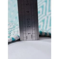 UNAMOURDETAPIS Tapis Kilim 60x110 Cm Rectangulaire SCANDINAVIA Bleu Entrée Tissé à La Main Coton - Bleu -Tapis et paillasson Soldes 7763389 5