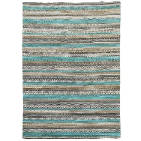 UNAMOURDETAPIS Tapis Kilim 80x150 Cm Rectangulaire ZAIRA Bleu Chambre Assemblé Cousu à La Main - Bleu 2 UNAMOURDETAPIS Tapis Kilim 80x150 Cm Rectangulaire ZAIRA Bleu Chambre Assemblé Cousu à La Main - Bleu – Image 2