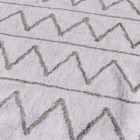 UNAMOURDETAPIS Tapis Enfant 60x110 Cm Rectangulaire BERBER SPIRIT Blanc Chambre Tufté Main Coton - Blanc 3 UNAMOURDETAPIS Tapis Enfant 60x110 Cm Rectangulaire BERBER SPIRIT Blanc Chambre Tufté Main Coton - Blanc – Image 3