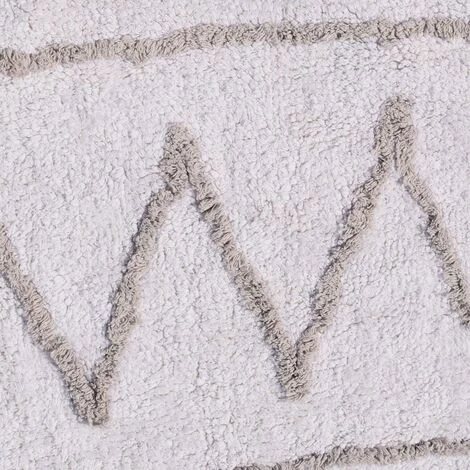 UNAMOURDETAPIS Tapis Enfant 60x110 Cm Rectangulaire BERBER SPIRIT Blanc Chambre Tufté Main Coton - Blanc 4 UNAMOURDETAPIS Tapis Enfant 60x110 Cm Rectangulaire BERBER SPIRIT Blanc Chambre Tufté Main Coton - Blanc – Image 4