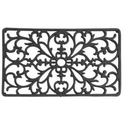 AUBRY GASPARD Paillasson Rectangulaire En Fonte Noir 34 X 57 Cm Noir - Noir