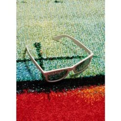 DEZENCO Tapis Salon 60x110 Cm Rectangulaire SIDANOU Multicolore Entrée Adapté Au Chauffage Par Le Sol - Multicolore -Tapis et paillasson Soldes 8445479 3