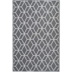 Esschert Design Tapis D'extérieur 180x121 Cm Gris Et Blanc OC25 - Multicolore