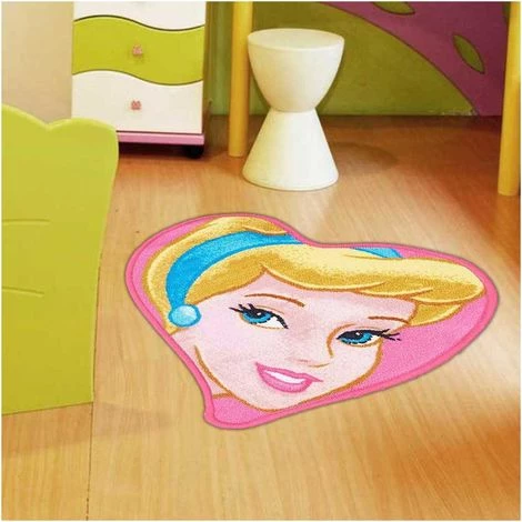 UNAMOURDETAPIS Tapis Enfant 50x50 Cm Forme Originale CINDERELLA HEART SHAPED Rose Chambre Adapté Au Chauffage Par Le Sol - Rose 1 UNAMOURDETAPIS Tapis Enfant 50x50 Cm Forme Originale CINDERELLA HEART SHAPED Rose Chambre Adapté Au Chauffage Par Le Sol - Rose