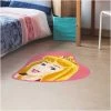 UNAMOURDETAPIS Tapis Enfant 50x50 Cm Forme Originale AURORA HEART SHAPED Rose Chambre Adapté Au Chauffage Par Le Sol - Rose